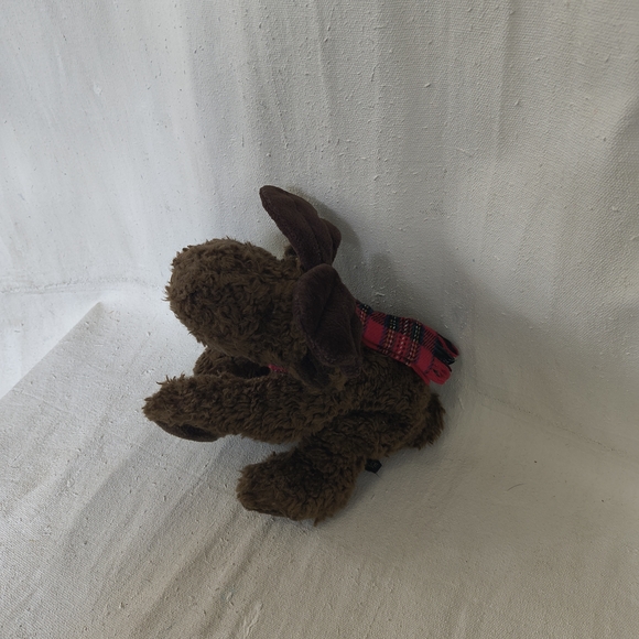 Russ Other - Russ Brown Moose Plush with Red Plaid Scarf